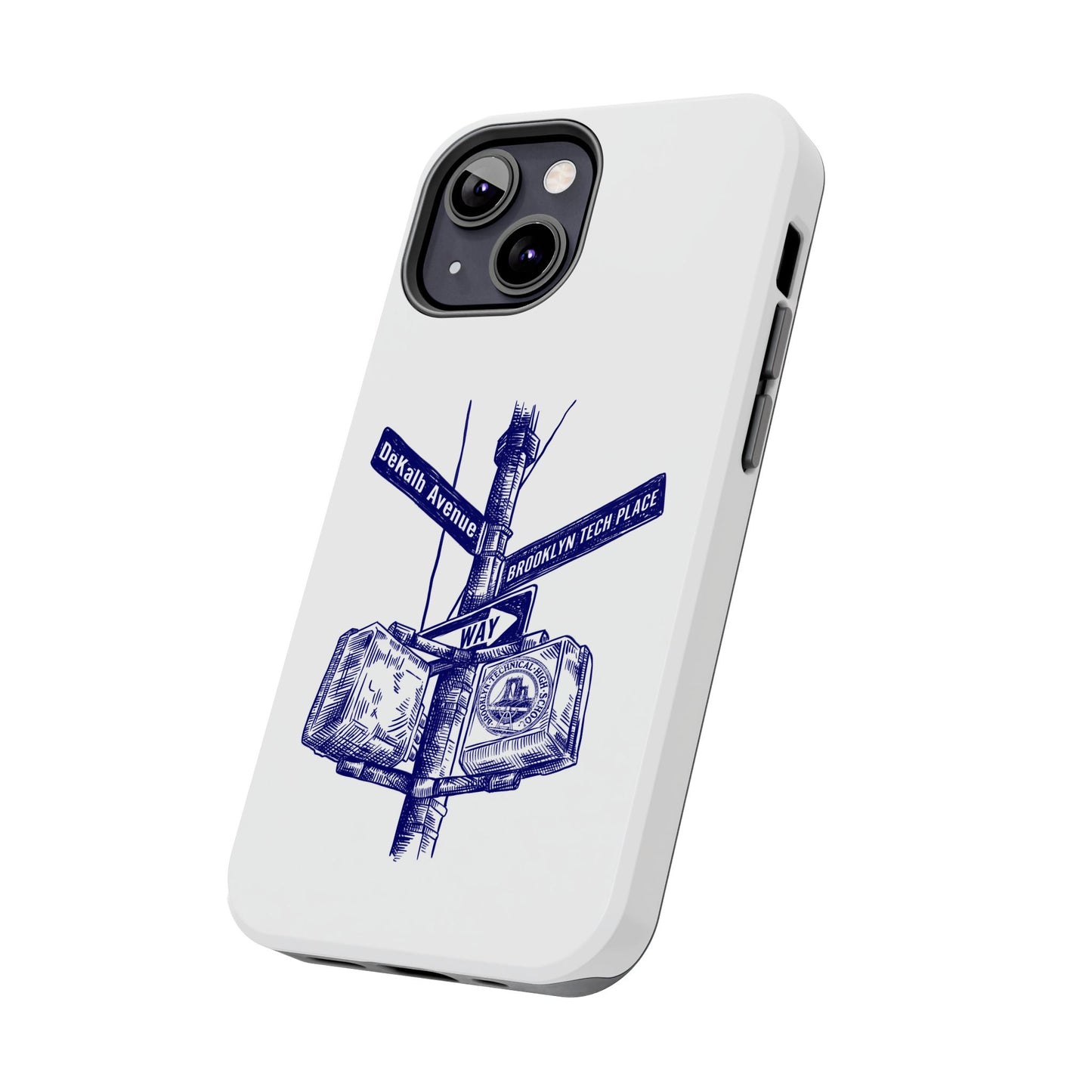 Dekalb Ave & Brooklyn Tech Place - Tough Phone Cases - White