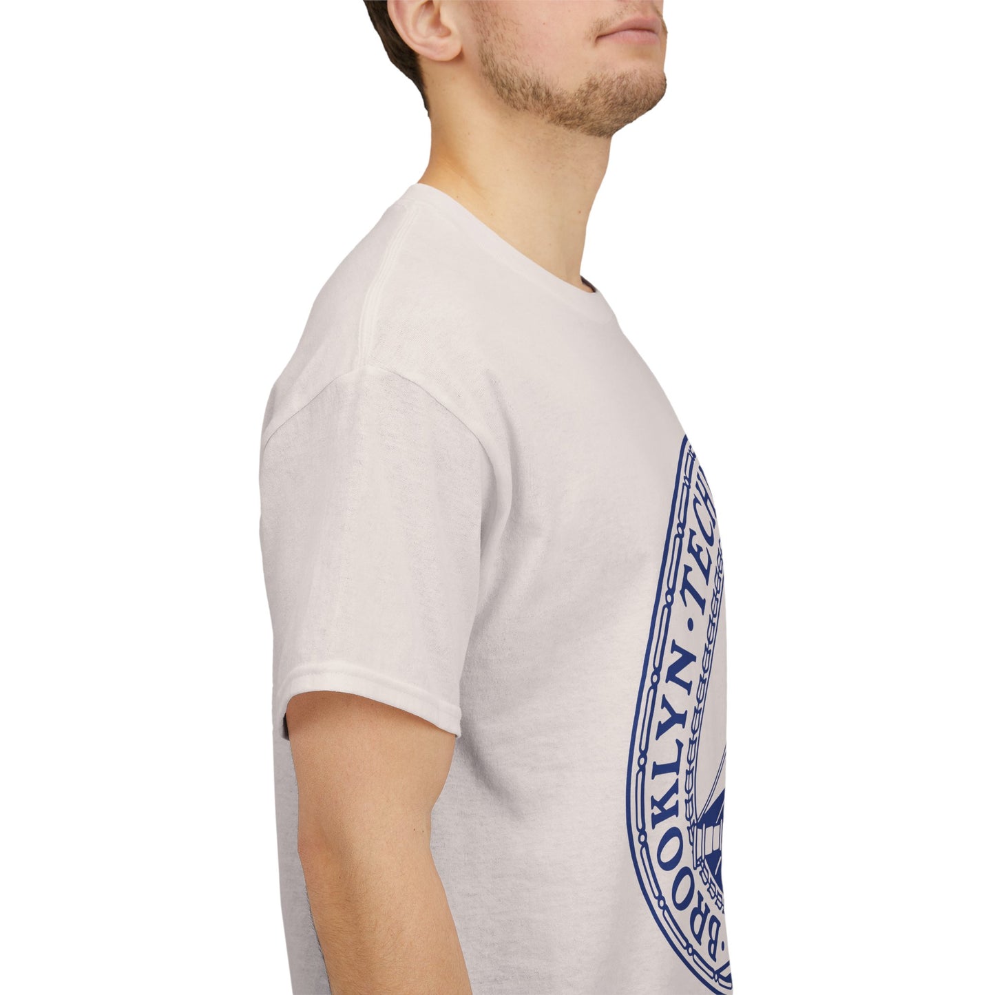 Classic Tech Logo - Blue Graphic - Men's Heavy Cotton T-Shirt