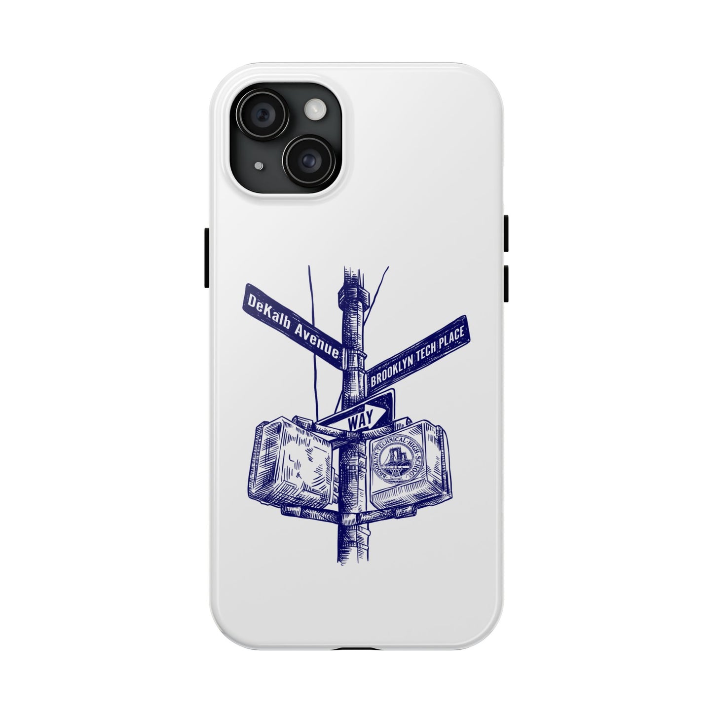 Dekalb Ave & Brooklyn Tech Place - Tough Phone Cases - White