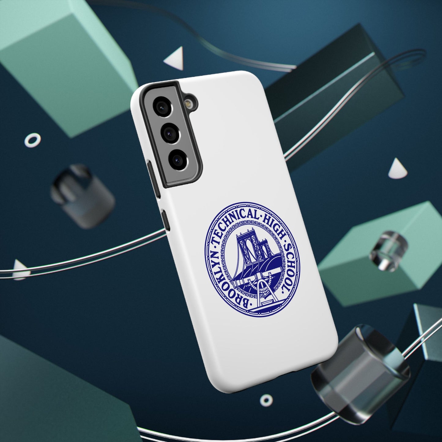 Classic Tech Seal - Impact-Resistant Phone Cases - Iphone Or Samsung - White