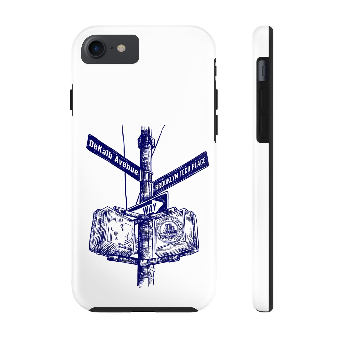 Dekalb Ave & Brooklyn Tech Place - Tough Phone Cases - White