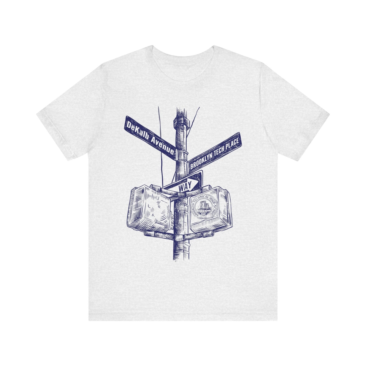 Boutique - Dekalb Ave & Brooklyn Tech Pl - Men's Short Sleeve Jersey - Blue Graphic