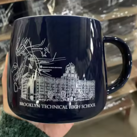 Homecoming Item: Navy-Blue Brooklyn Tech/Building Mug