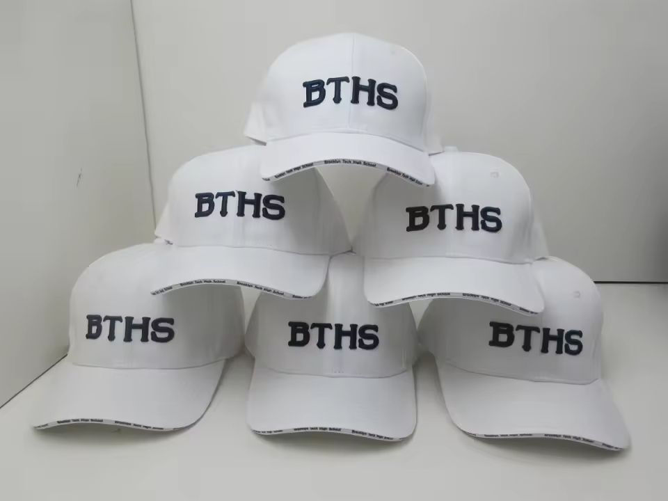 Homecoming Item: Embroidered BTHS Baseball Hat - White with navy stitching