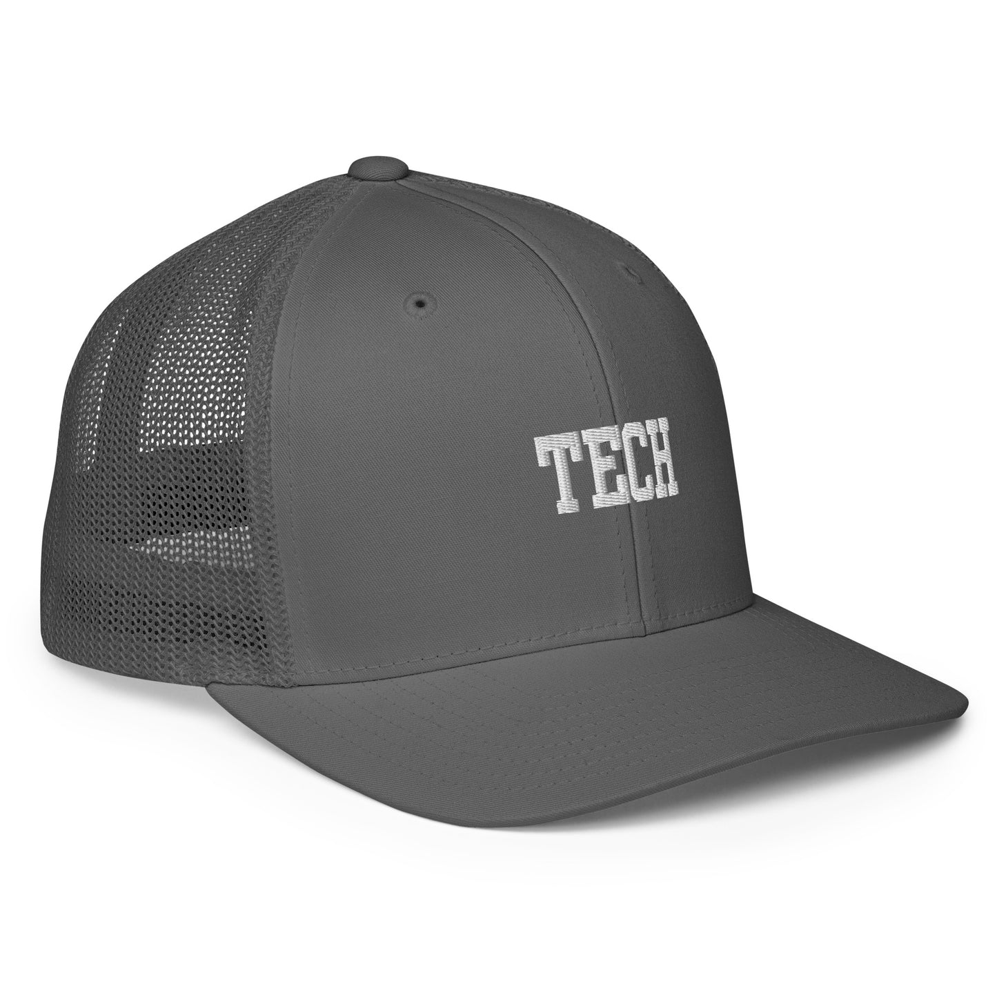 Embroidered Tech Closed-Back Trucker Cap