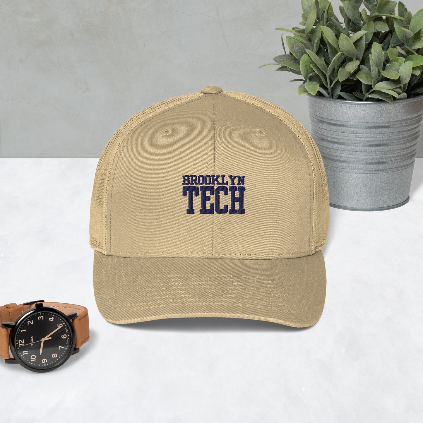 Embroidered Brooklyn Tech Trucker Cap