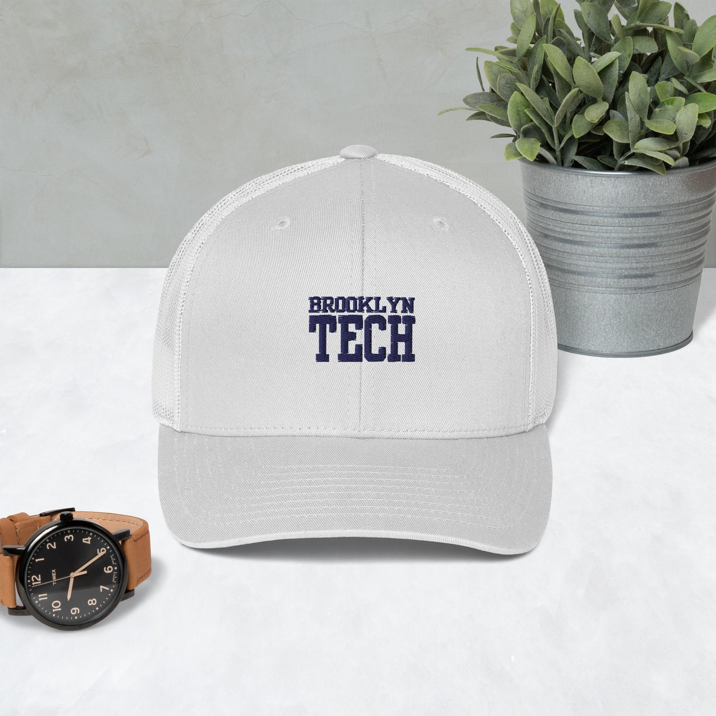 Embroidered Brooklyn Tech Trucker Cap