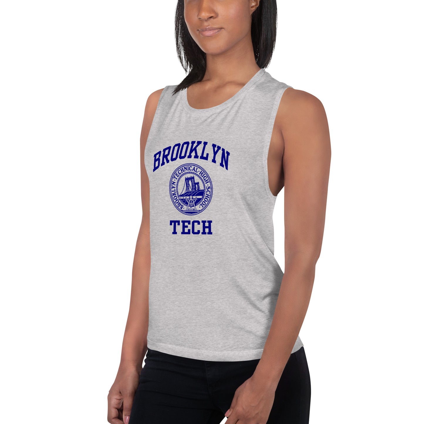 Brooklyn Tech Classic Logo - Ladies Muscle Tank