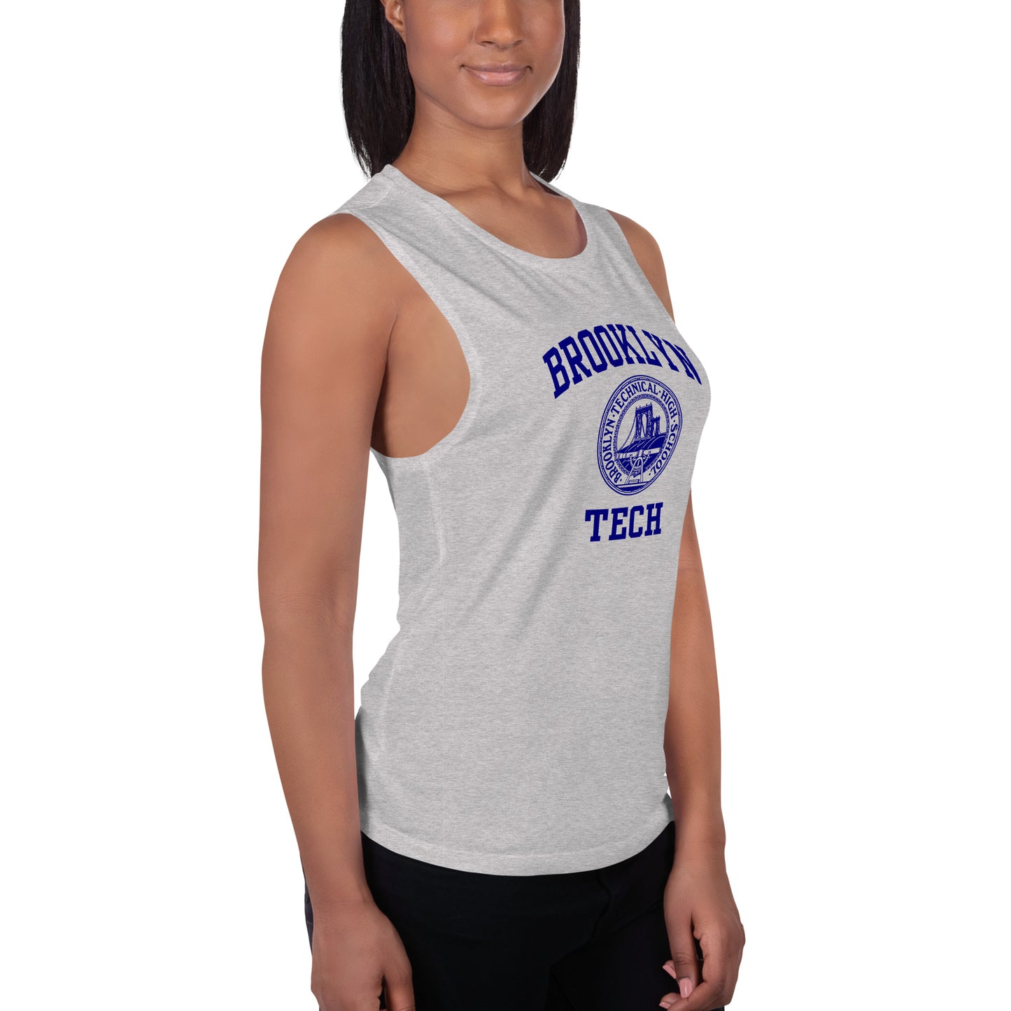 Brooklyn Tech Classic Logo - Ladies Muscle Tank