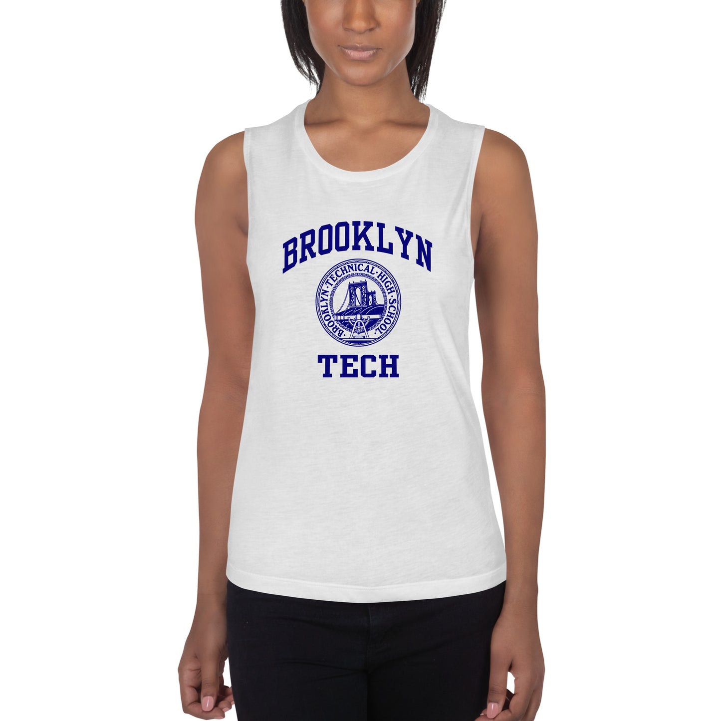 Brooklyn Tech Classic Logo - Ladies Muscle Tank