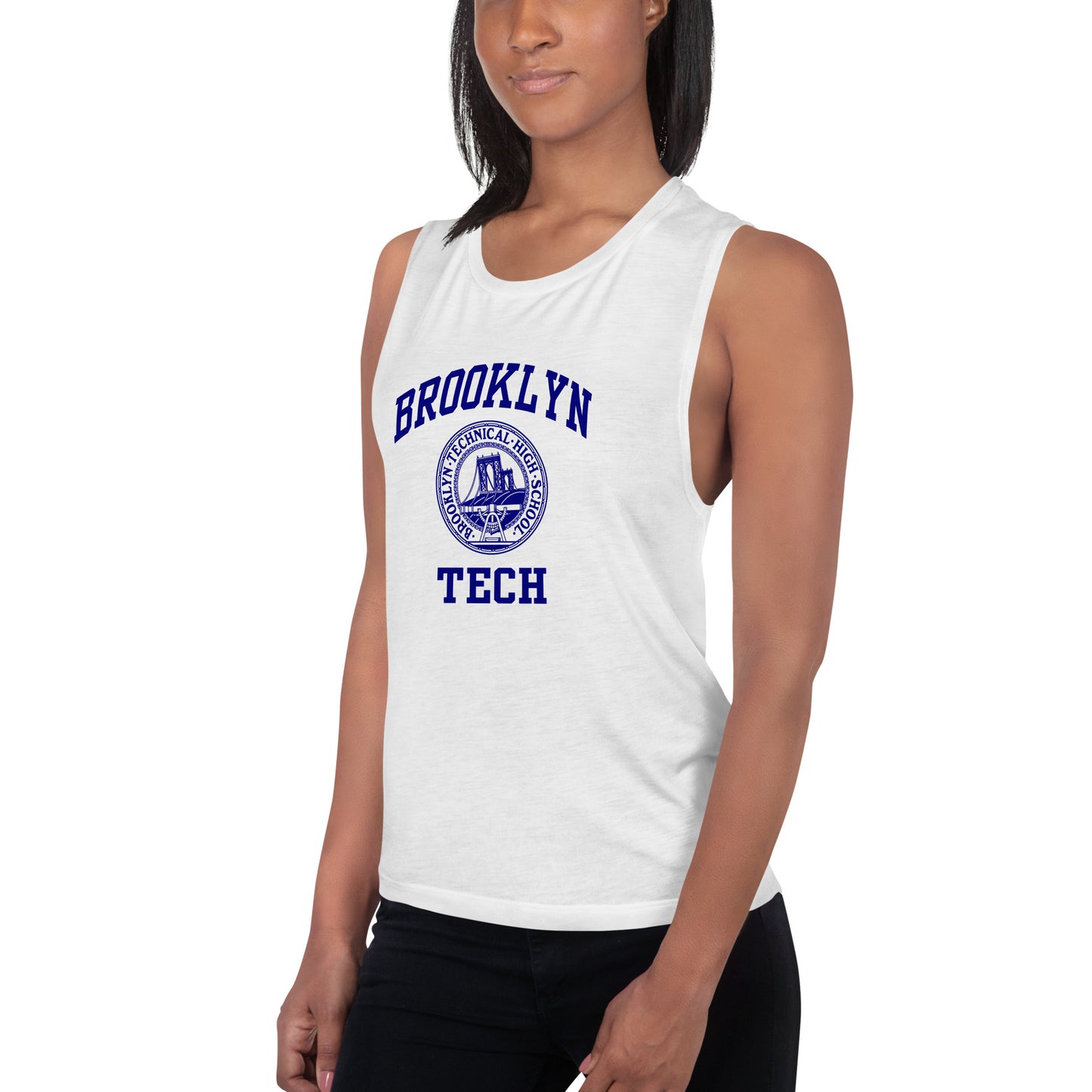 Brooklyn Tech Classic Logo - Ladies Muscle Tank