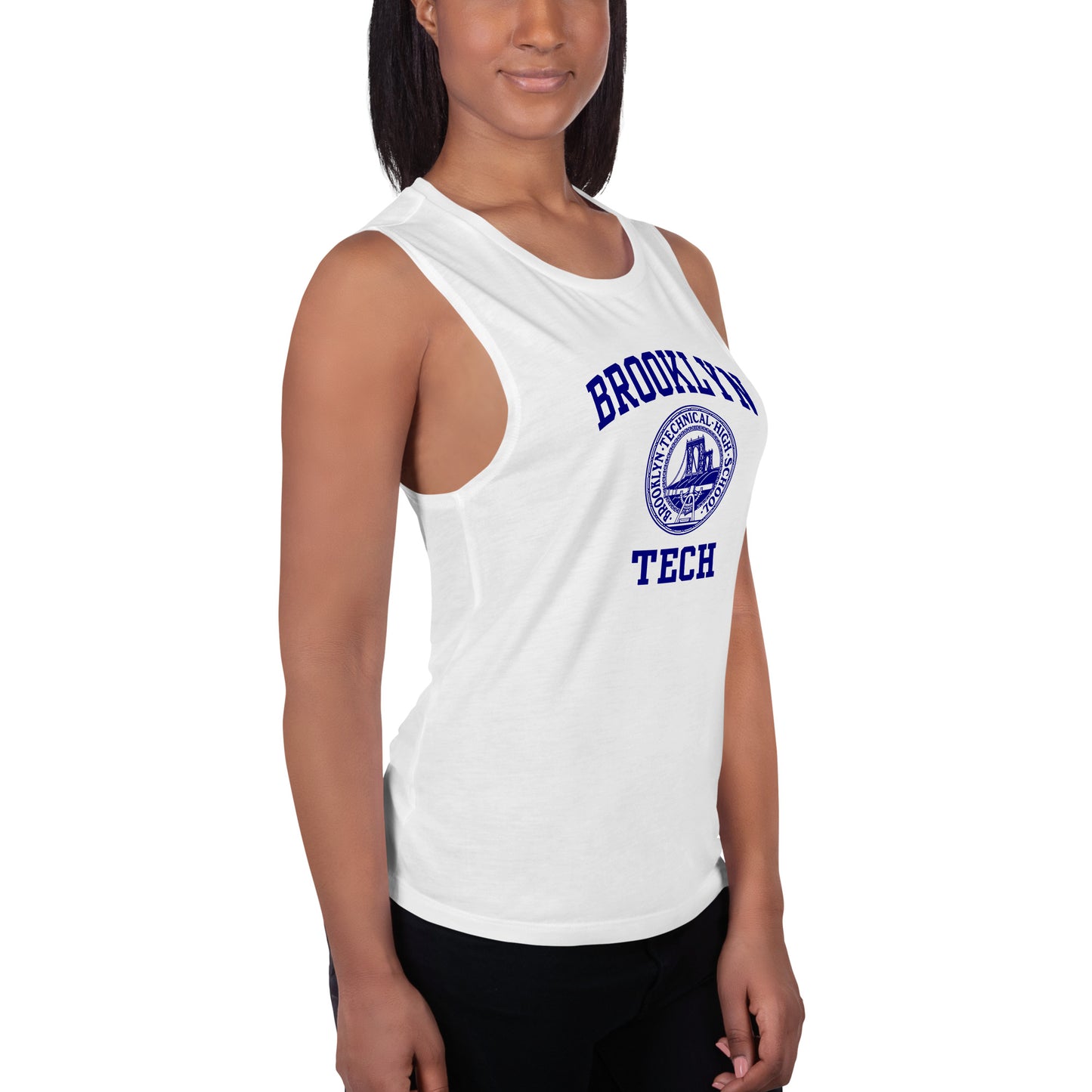 Brooklyn Tech Classic Logo - Ladies Muscle Tank