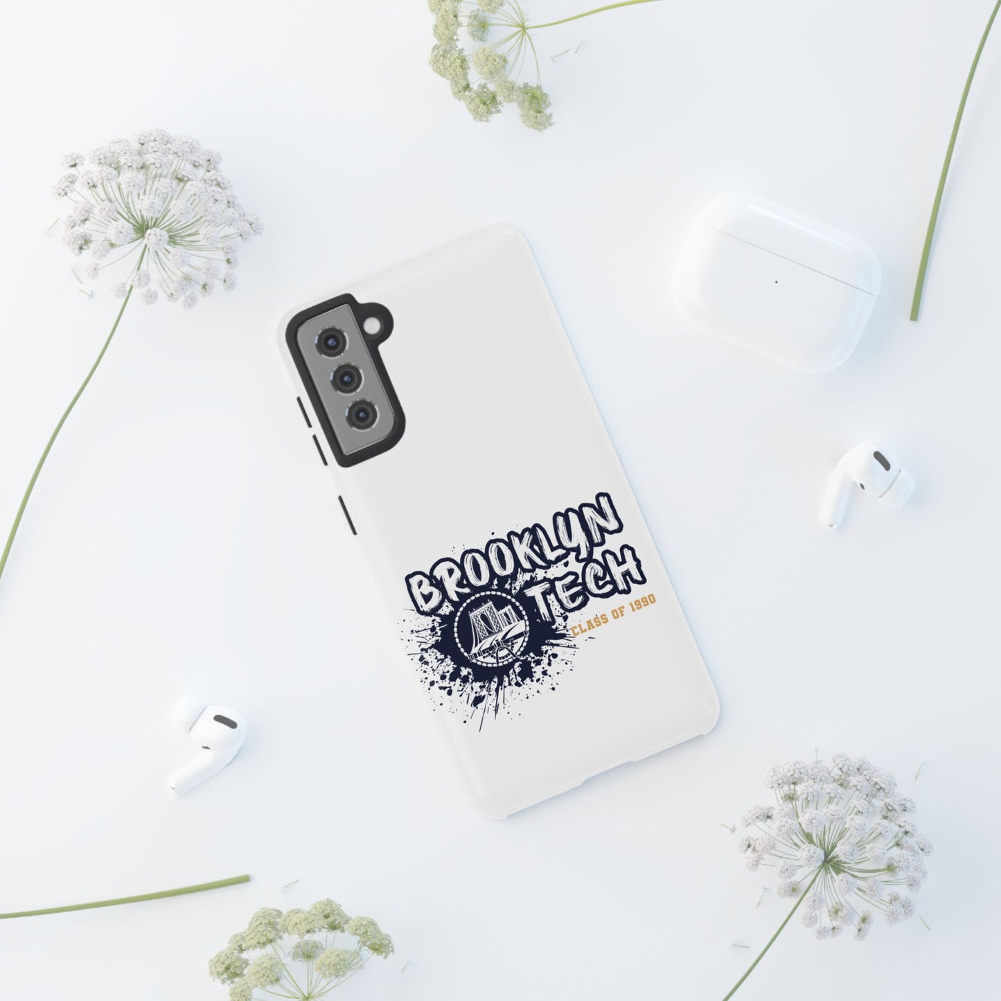 Class Of 1990 Commemorative Tough Cases - Apple & Samsung Only - Gold Font On White Background