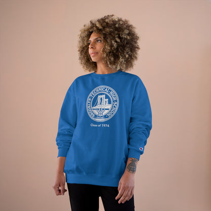 Classic Tech Logo - Champion Crewneck Sweatshirt - Class Of 1974