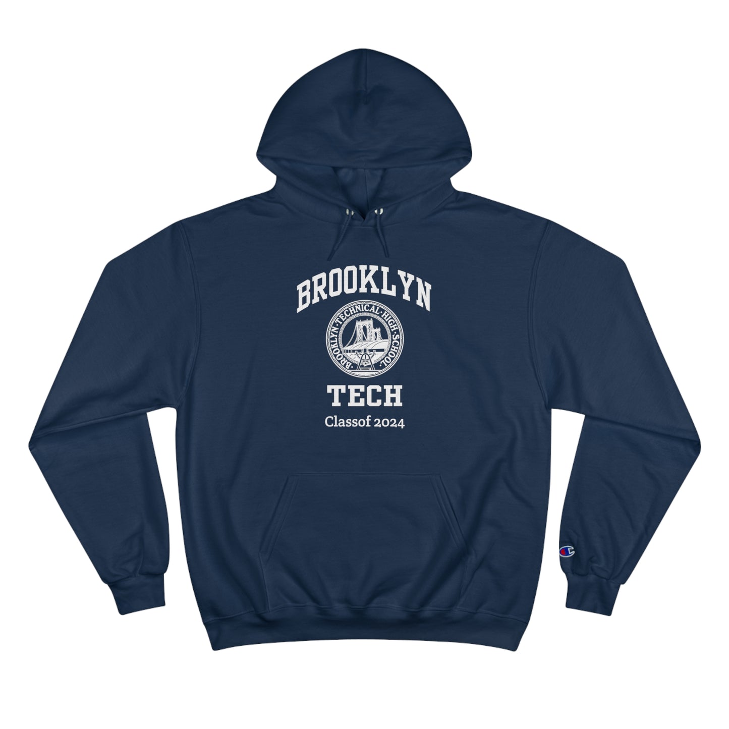 Brooklyn Tech With Classic Logo - Champion Hoodie - Class Of 2024