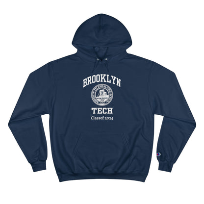 Brooklyn Tech With Classic Logo - Champion Hoodie - Class Of 2024