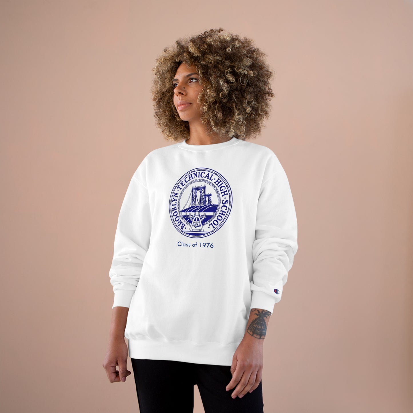 Classic Tech Logo - Champion Crewneck Sweatshirt - Class Of 1976