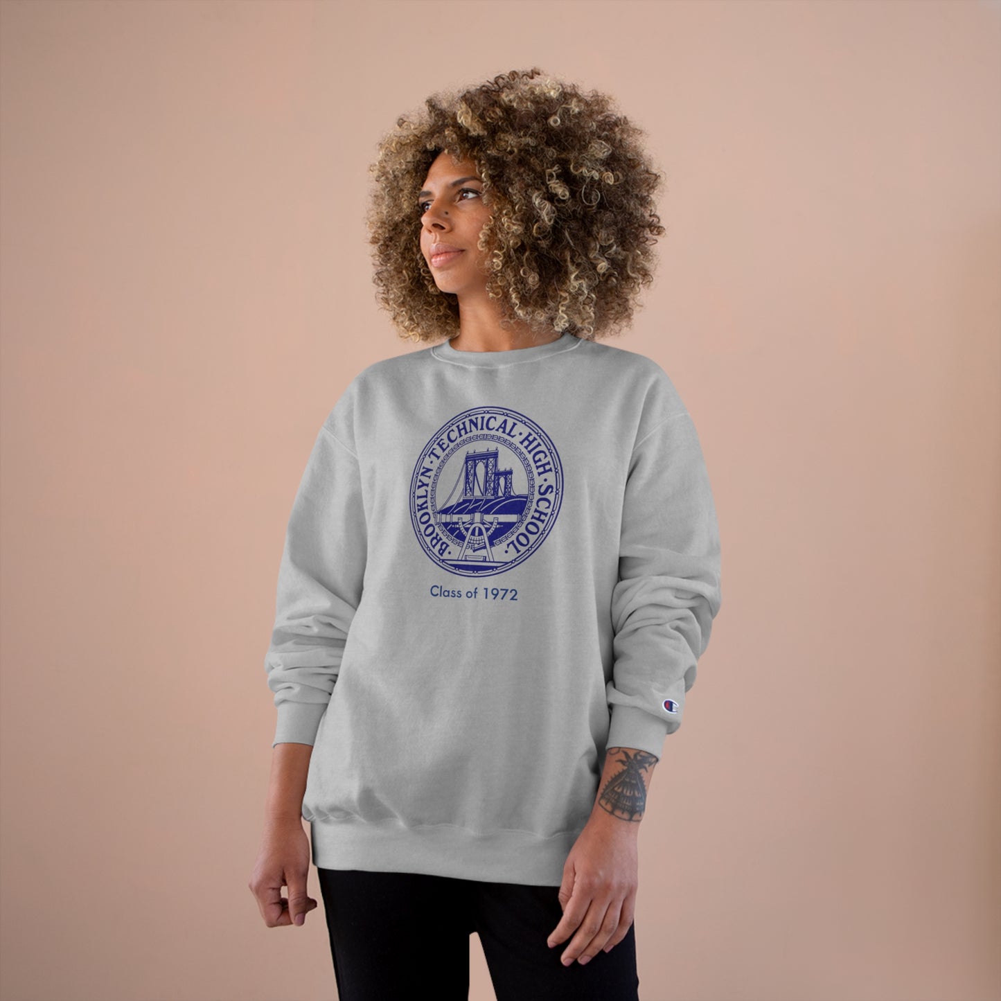 Classic Tech Seal - Champion Crewneck Sweatshirt - Class Of 1972