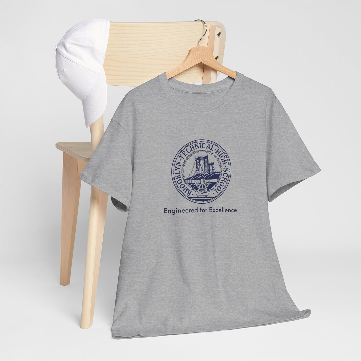 Classic Tech Logo - Engineered for Excellence - Men's Heavy Cotton T-Shirt