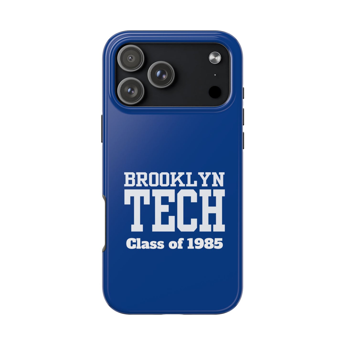 Brooklyn Tech Class of 1985 Tough Phone Case - Navy-Blue with white graphics