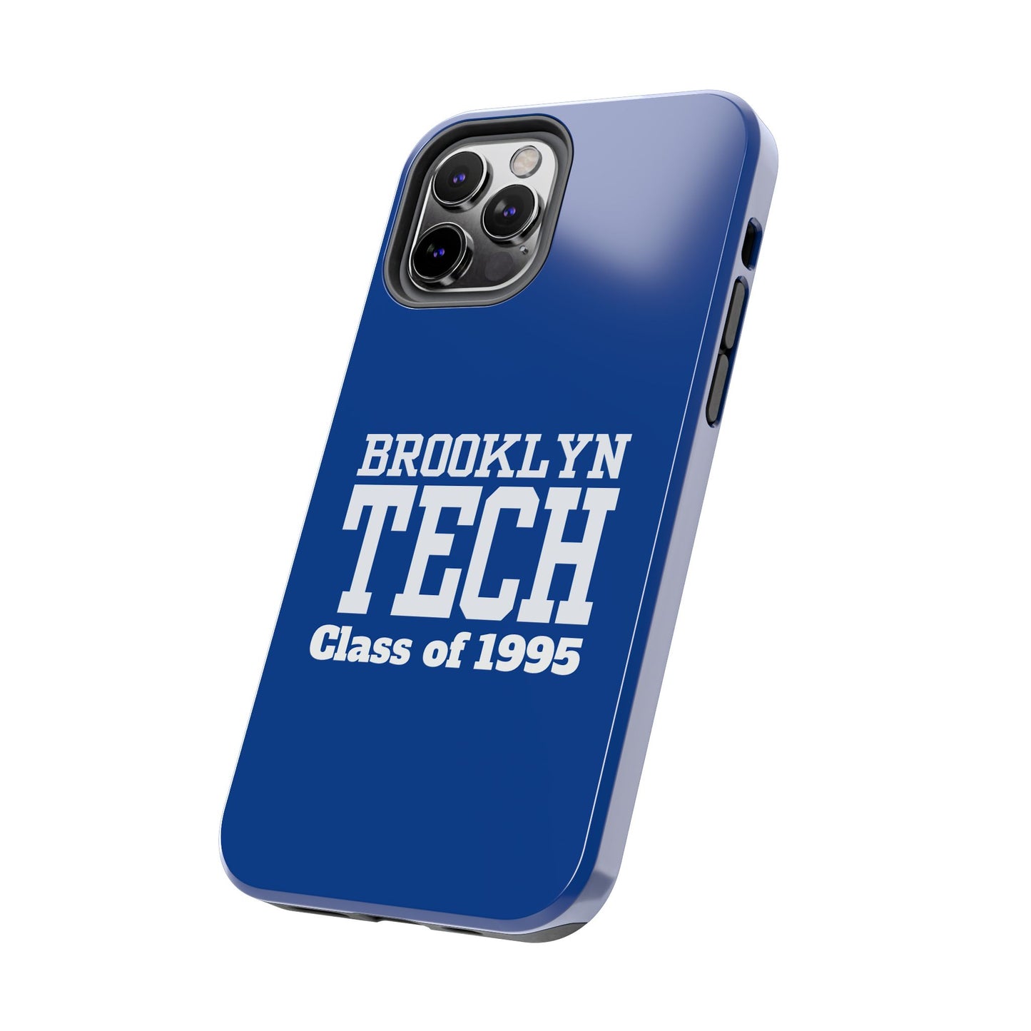 Brooklyn Tech Class of 1995 Tough Phone Case - Blue with white graphics