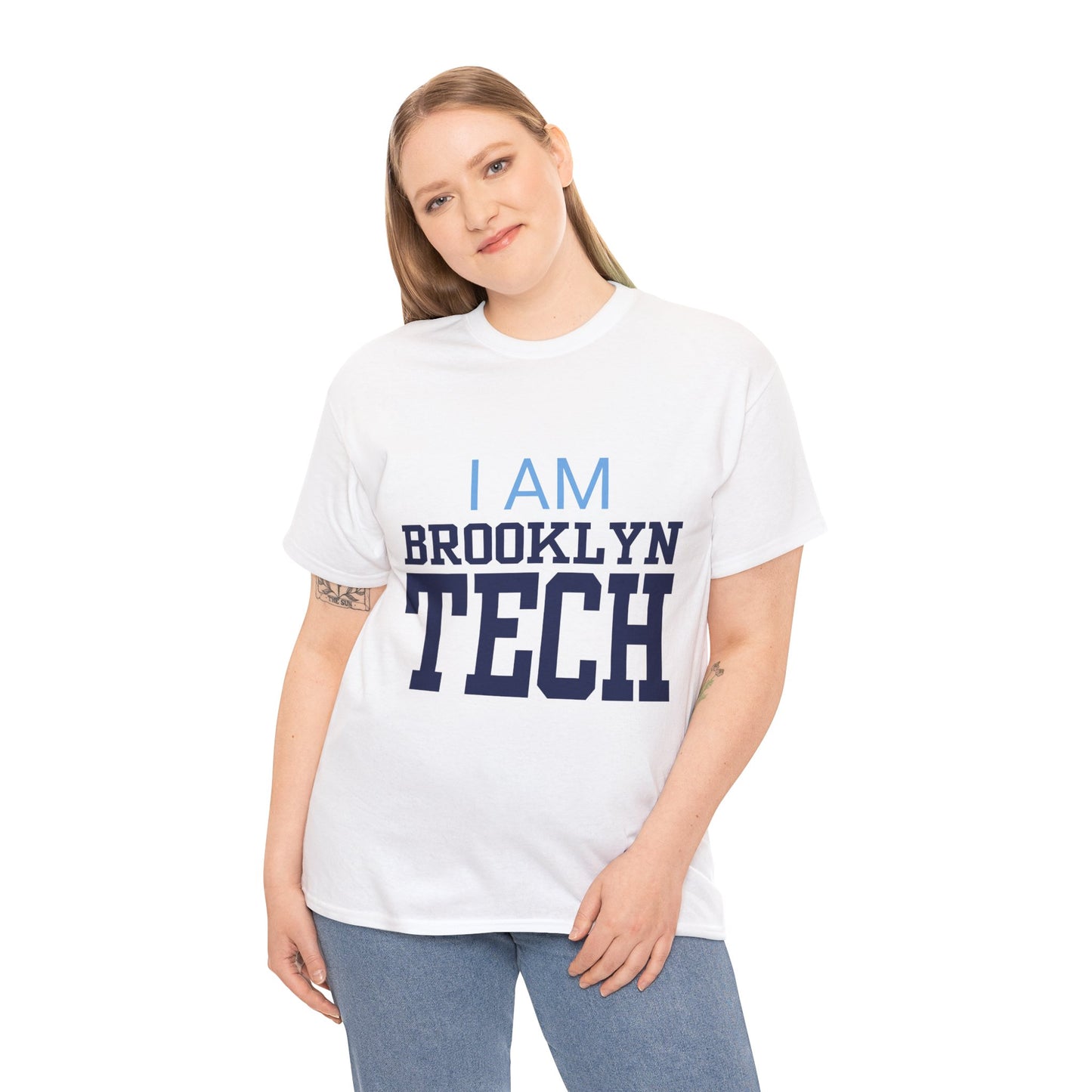 I Am Brooklyn Tech - Classic Font - Men's Heavy Cotton T-Shirt