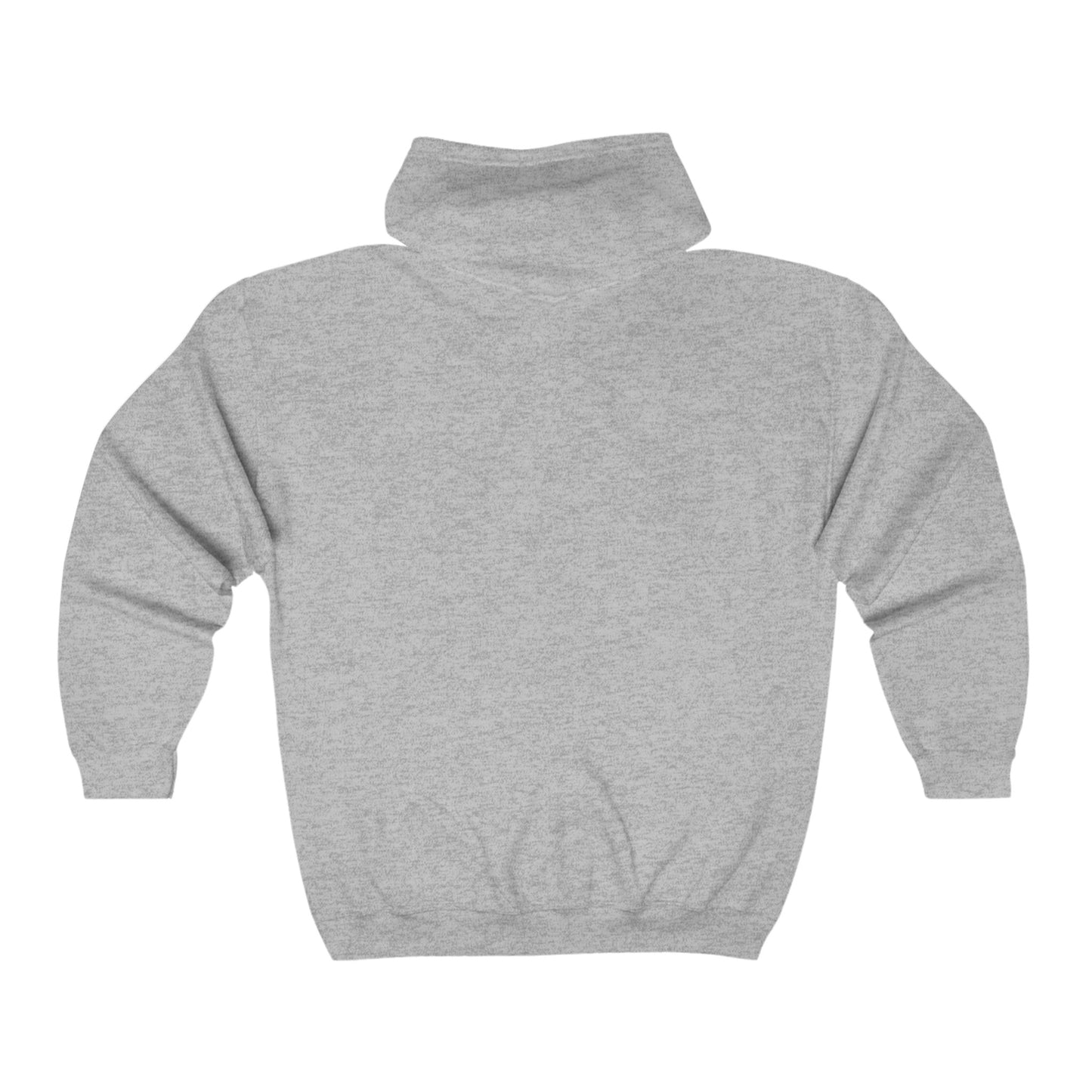Stacked Logo (front) & Classic Tech Seal (back) - Men's Heavy Blend Full Zip Hooded Sweatshirt