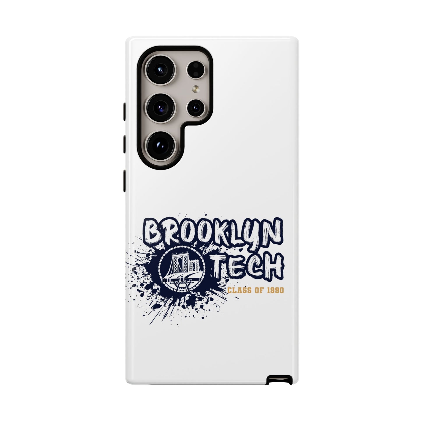 Class Of 1990 Commemorative Tough Cases - Apple & Samsung Only - Gold Font On White Background