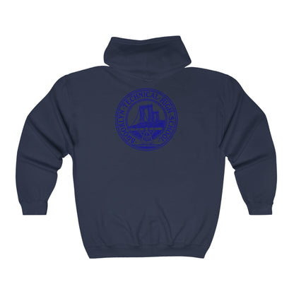 Classic Tech Logo (back) - Men's Heavy Blend Full Zip Hoodie Sweatshirt - Proud Member Of The Class Of 2024