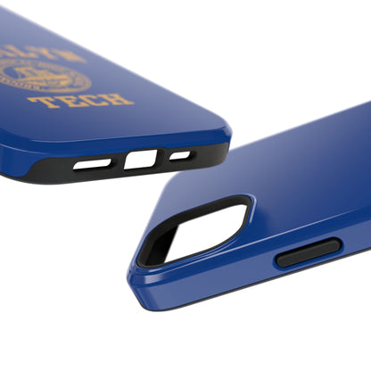 Brooklyn Tech Classic Logo - Impact-Resistant Phone Cases - Iphone Or Samsung - Navy With Gold Graphic