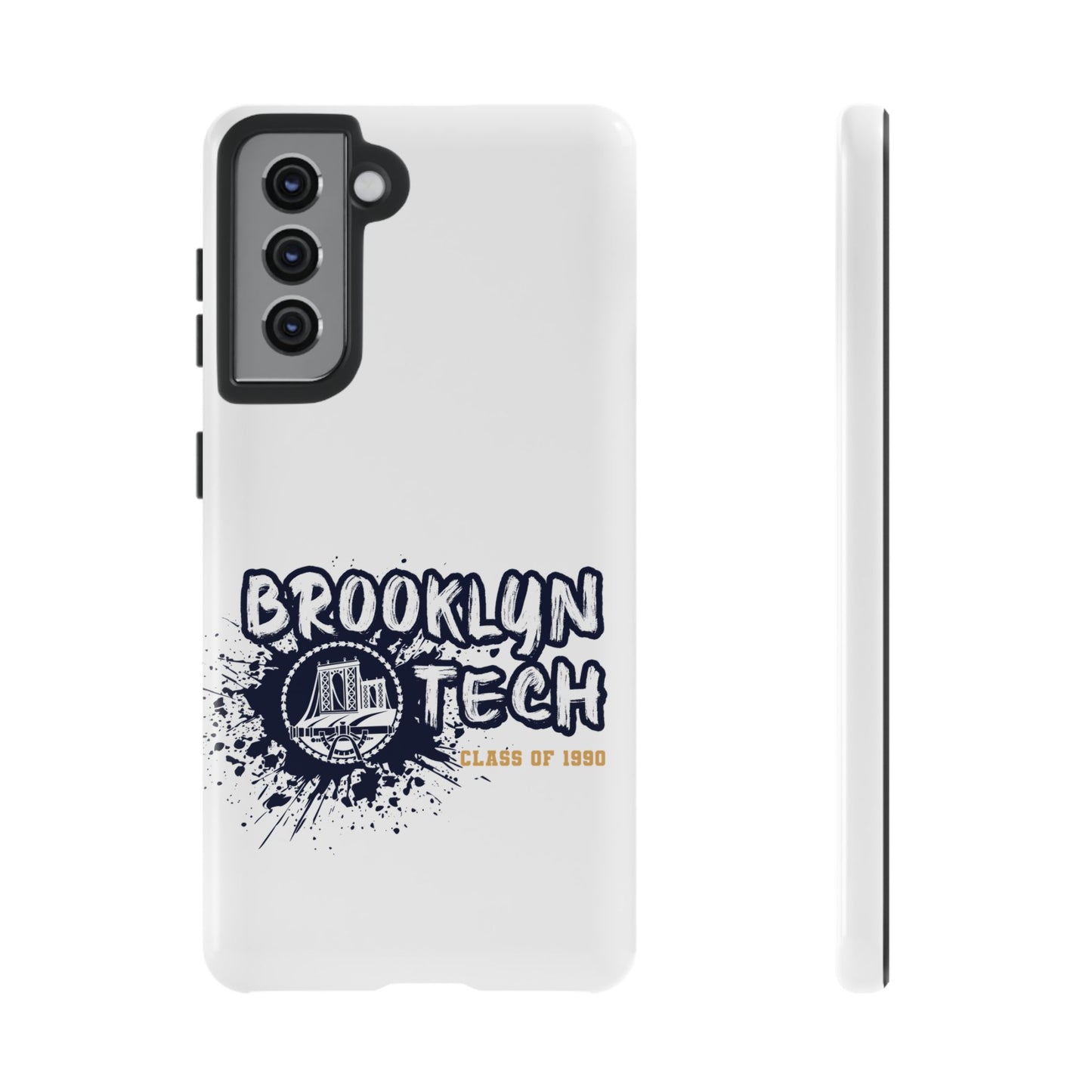 Class Of 1990 Commemorative Tough Cases - Apple & Samsung Only - Gold Font On White Background