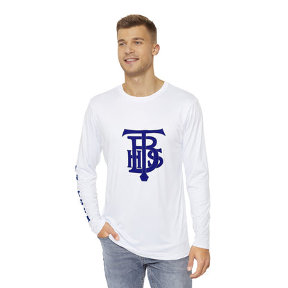 Custom - Brooklyn Tech (sleeve) W Stacked Logo (chest) Men's Long Sleeve Shirt (aop)