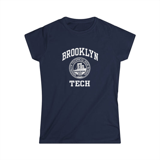 Classic Logo with Brooklyn Tech - Ladies Softstyle T-Shirt