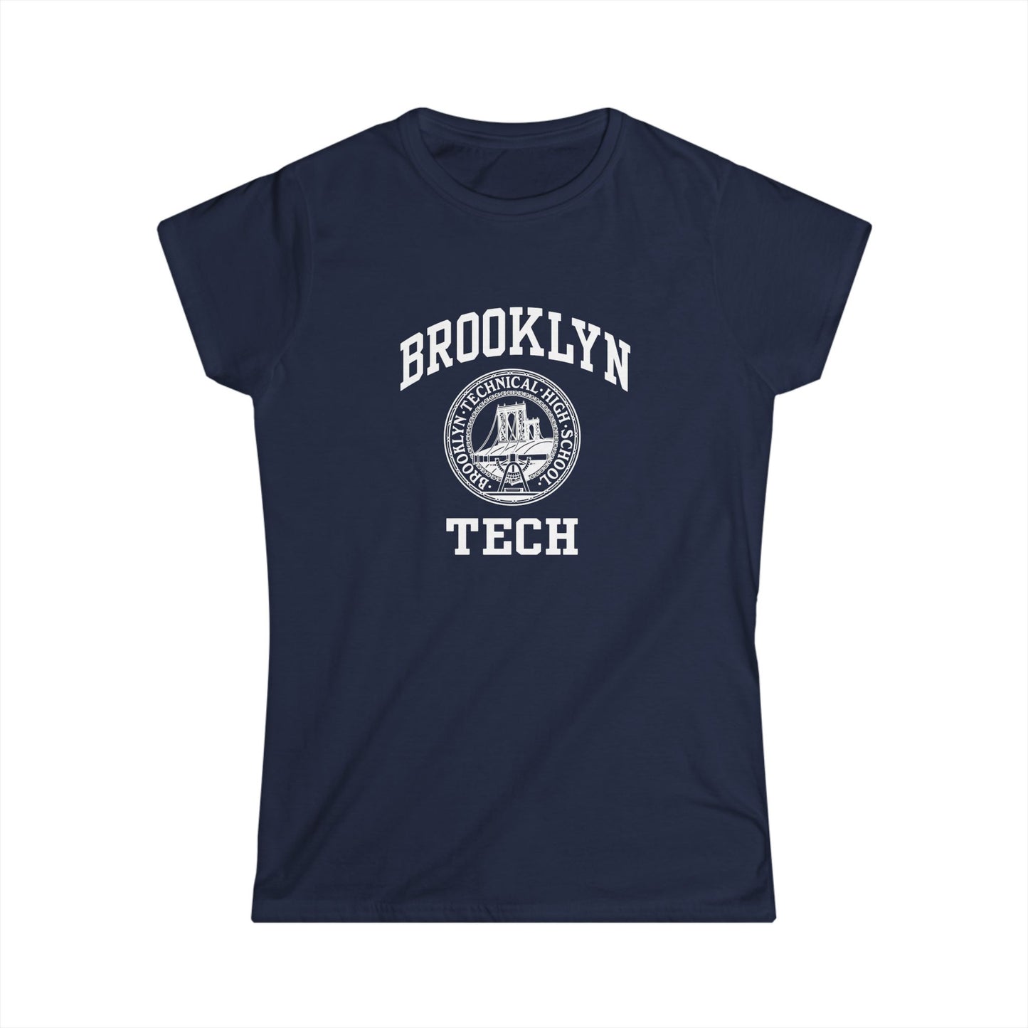 Classic Logo with Brooklyn Tech - Ladies Softstyle T-Shirt