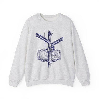Boutique - Dekalb Ave & Brooklyn Tech Pl - (navy Graphic) Men's Heavy Blend™ Crewneck Sweatshirt