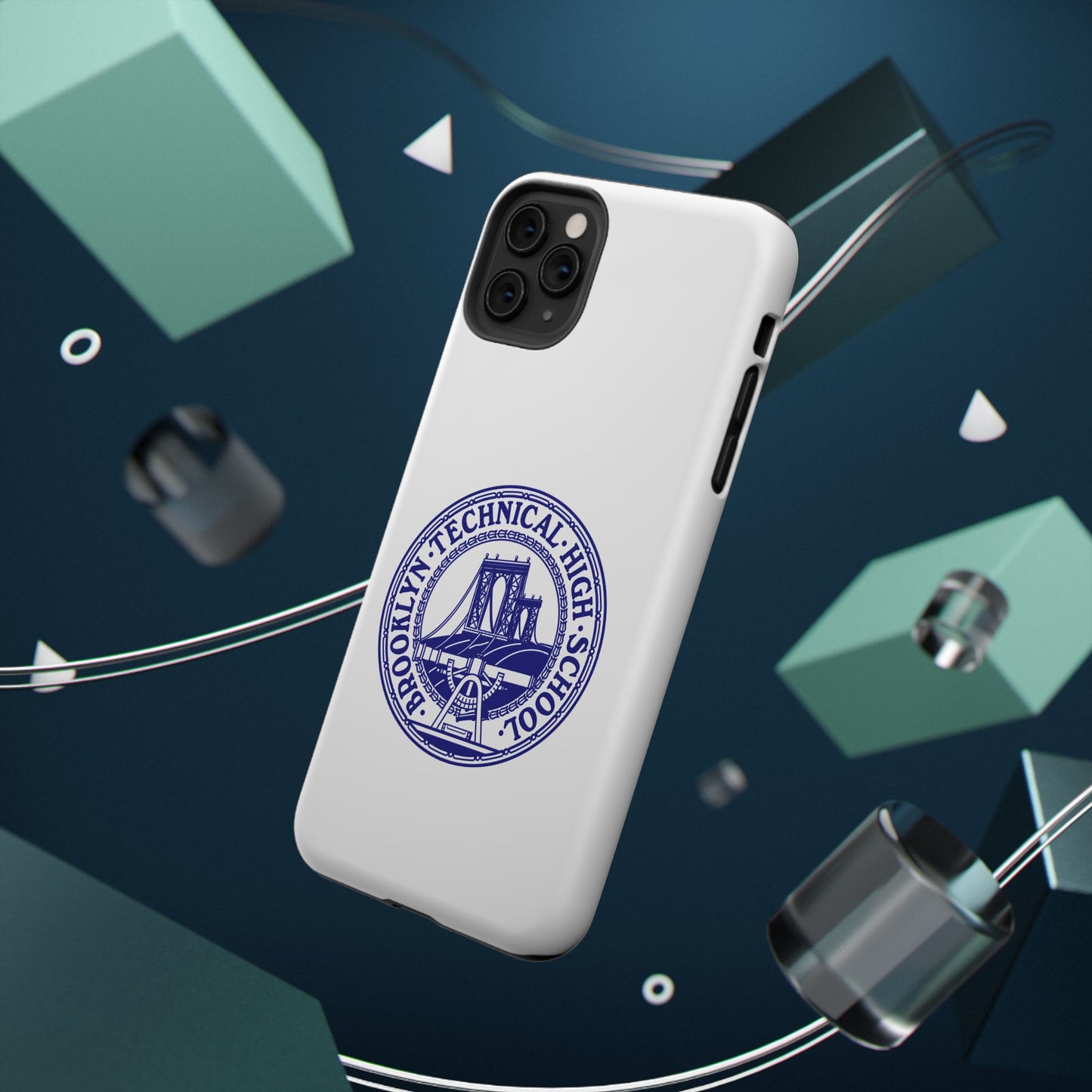 Classic Tech Seal - Impact-Resistant Phone Cases - Iphone Or Samsung - White