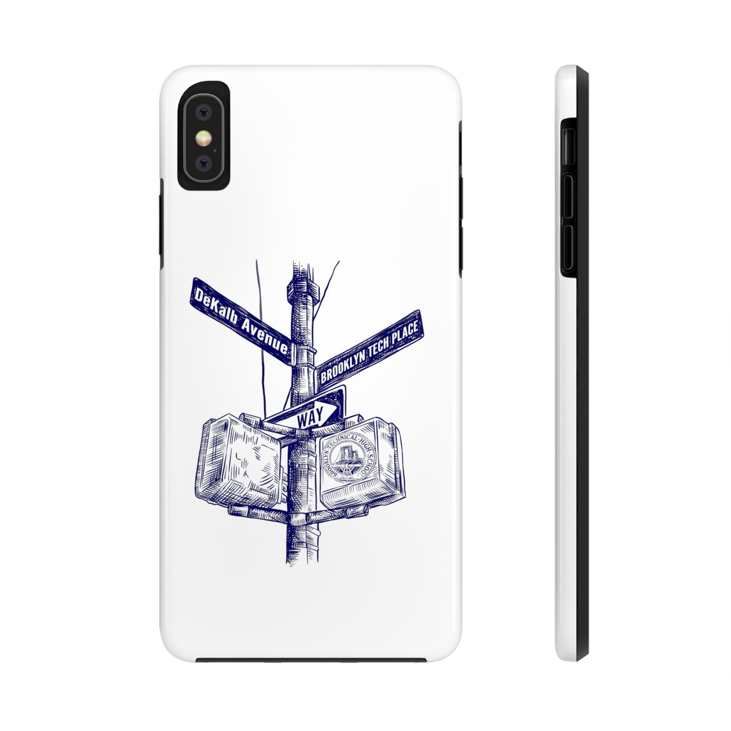 Dekalb Ave & Brooklyn Tech Place - Tough Phone Cases - White