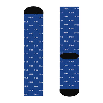 BTHS Crew Socks — Custom 'BTHS' Pattern School Spirit Socks