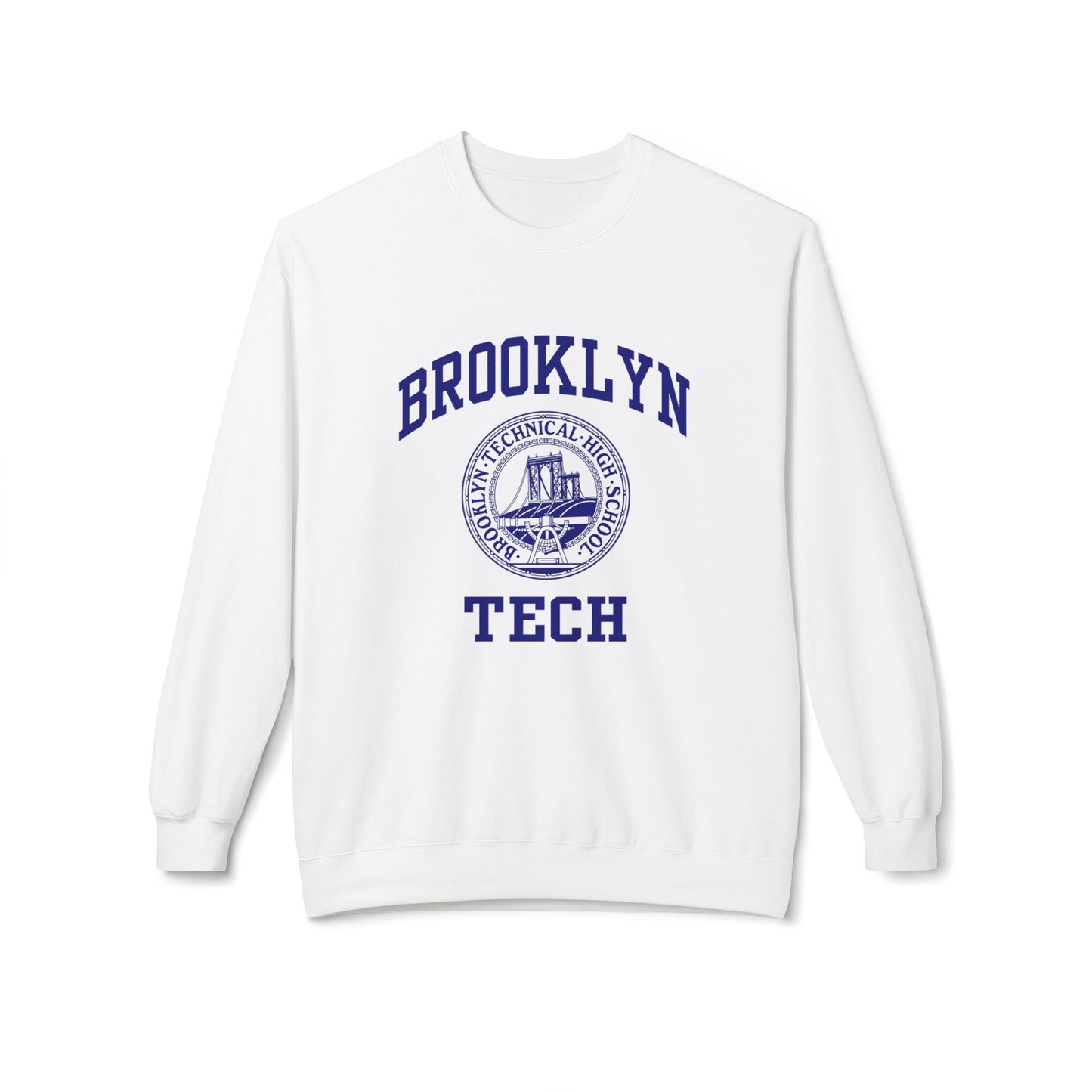 Brooklyn Tech Classic Logo - Men's Midweight Softstyle Fleece Crewneck Sweatshirt