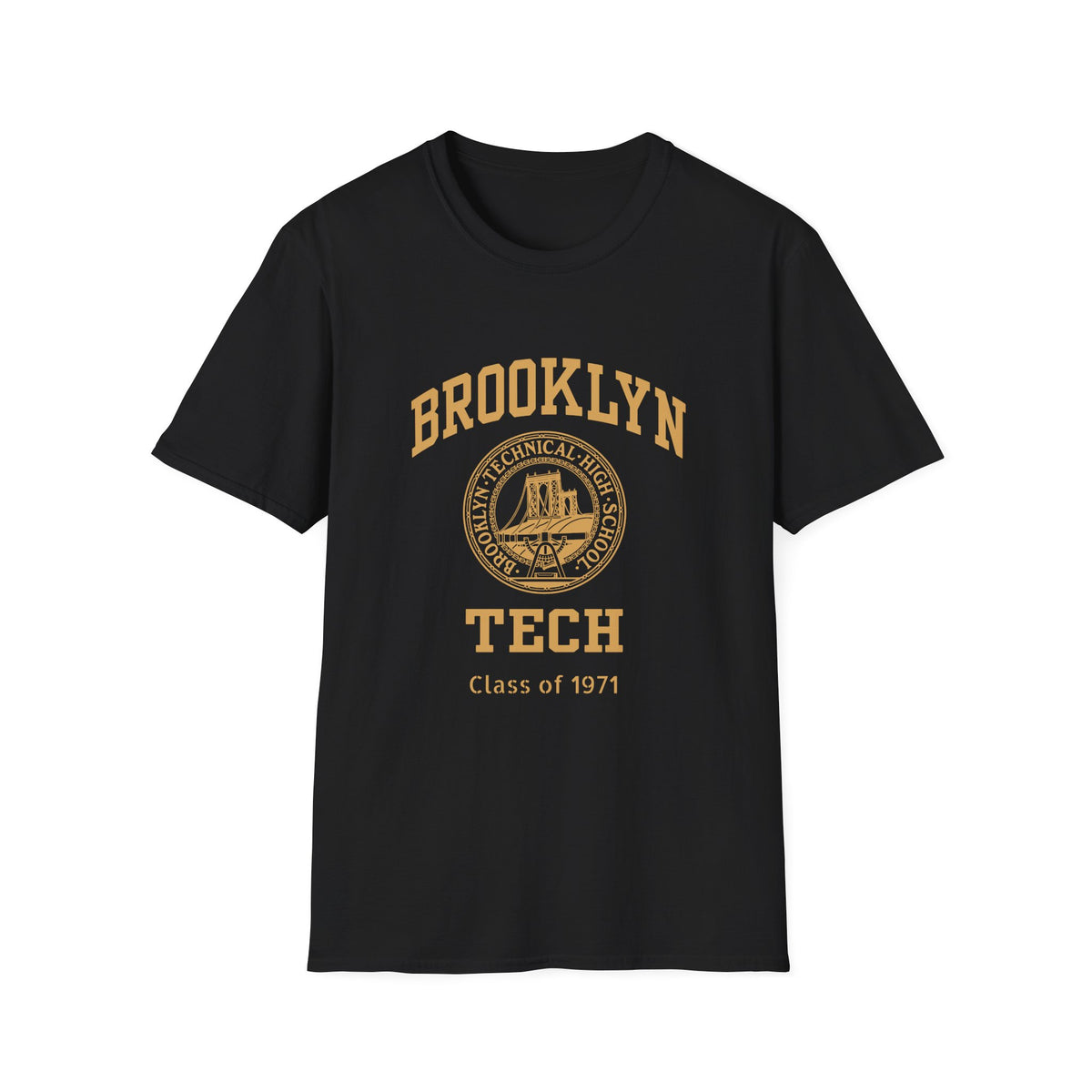 Class of 1971 - Classic Logo with Brooklyn Tech - Gildan Softstyle T-Shirt