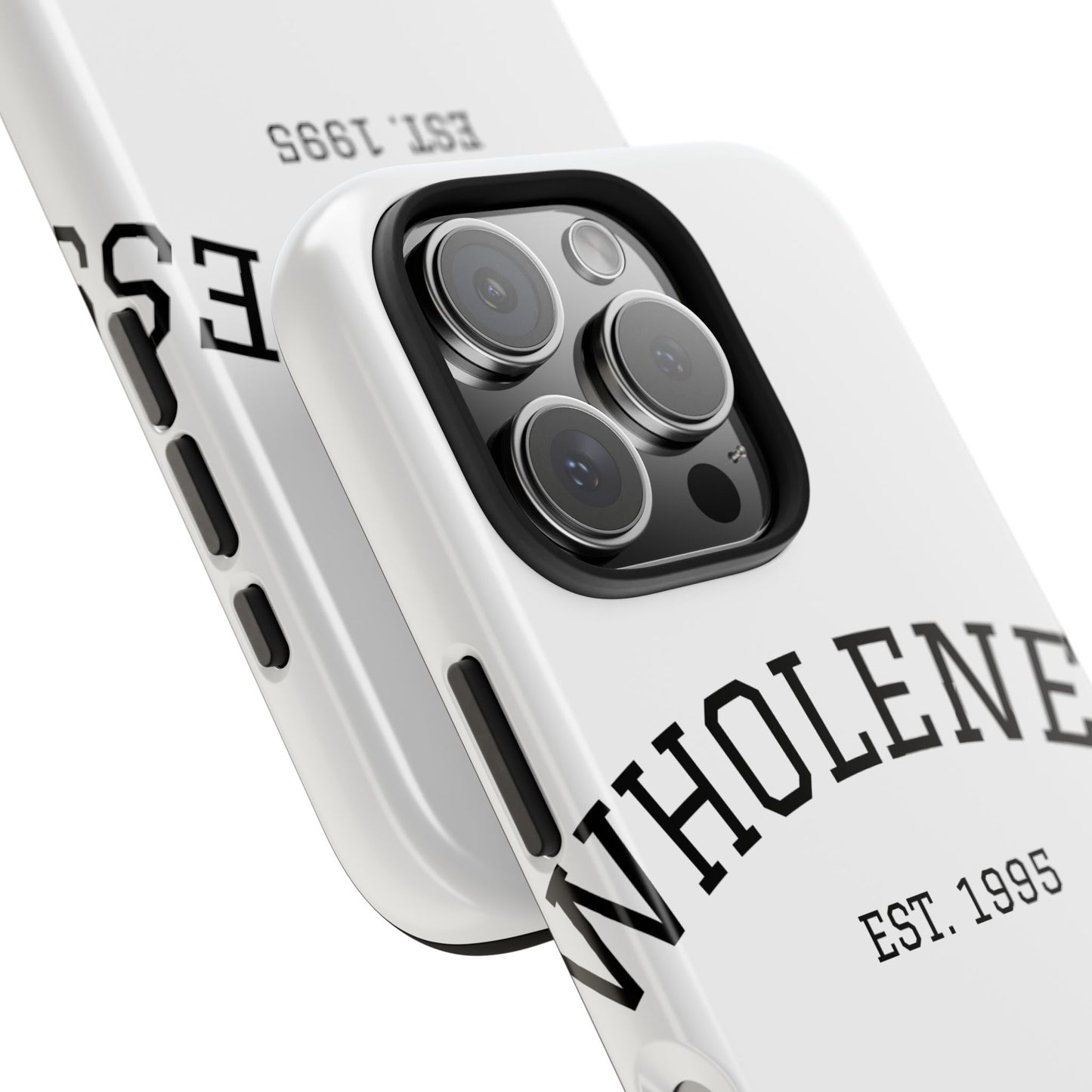 Wholeness Est. 1995 Tough Phone Case — Minimal Arch Text Protective Cover