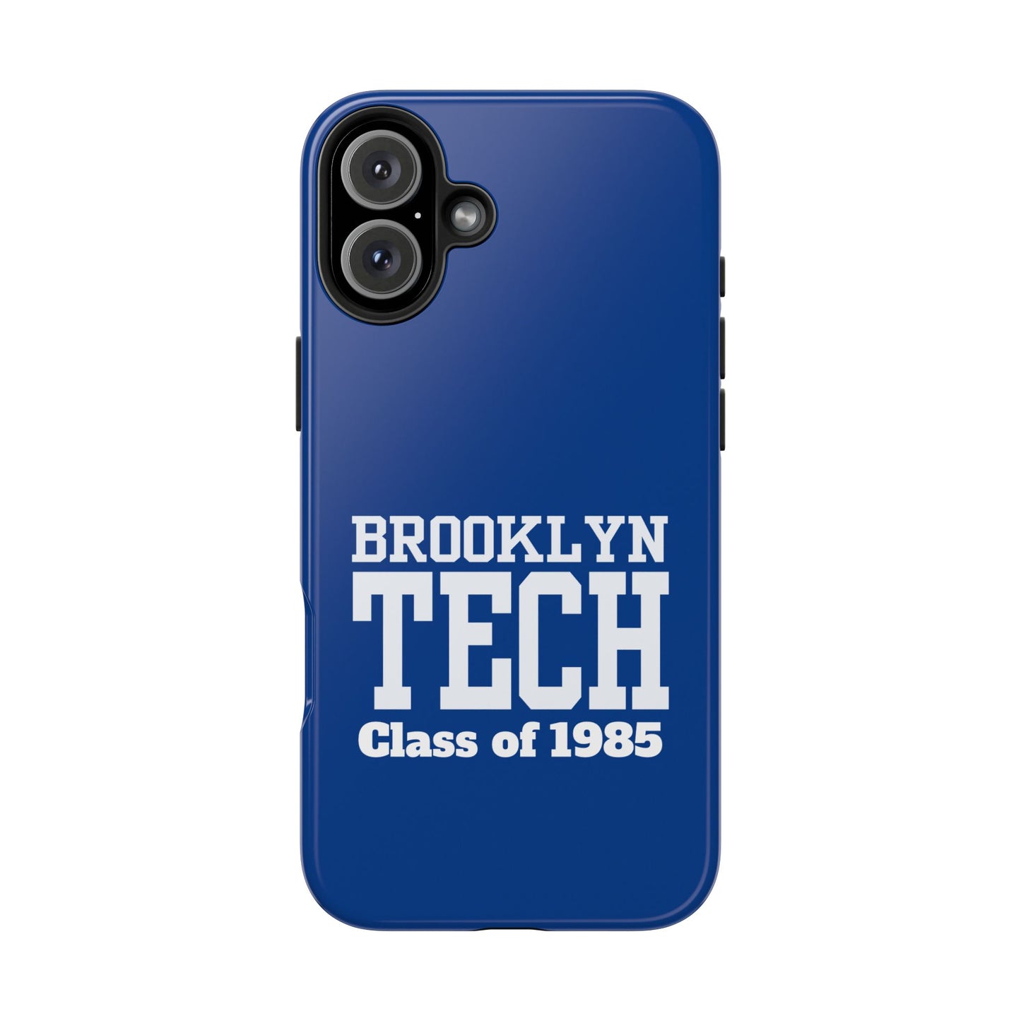 Brooklyn Tech Class Of 1985 Tough Phone Case - Navy-Blue With White Graphics