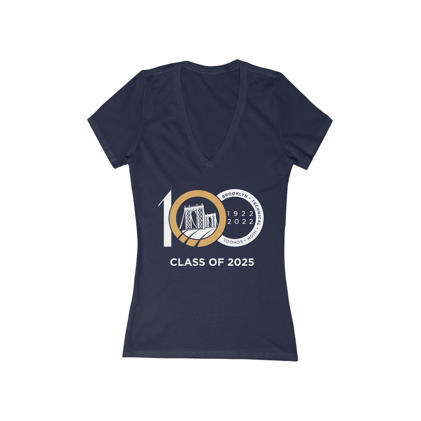 Centennial - Ladies Deep V-Neck T-Shirt - Class Of 2025