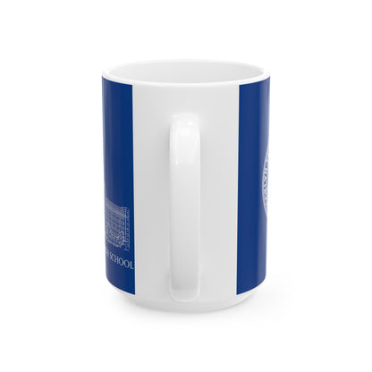 Tech Building - Ceramic Mug, (11oz, 15oz) - Navy