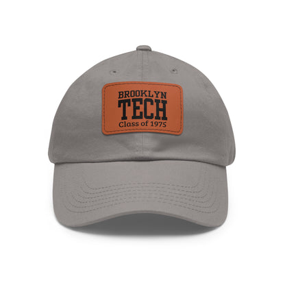 Classic Brooklyn Tech - Hat With Leather Patch (rectangle) - Class Of 1975