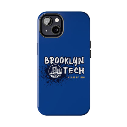 Class Of 1990 Commemorative Tough Phone Cases - Gold Font With Dark Blue Background