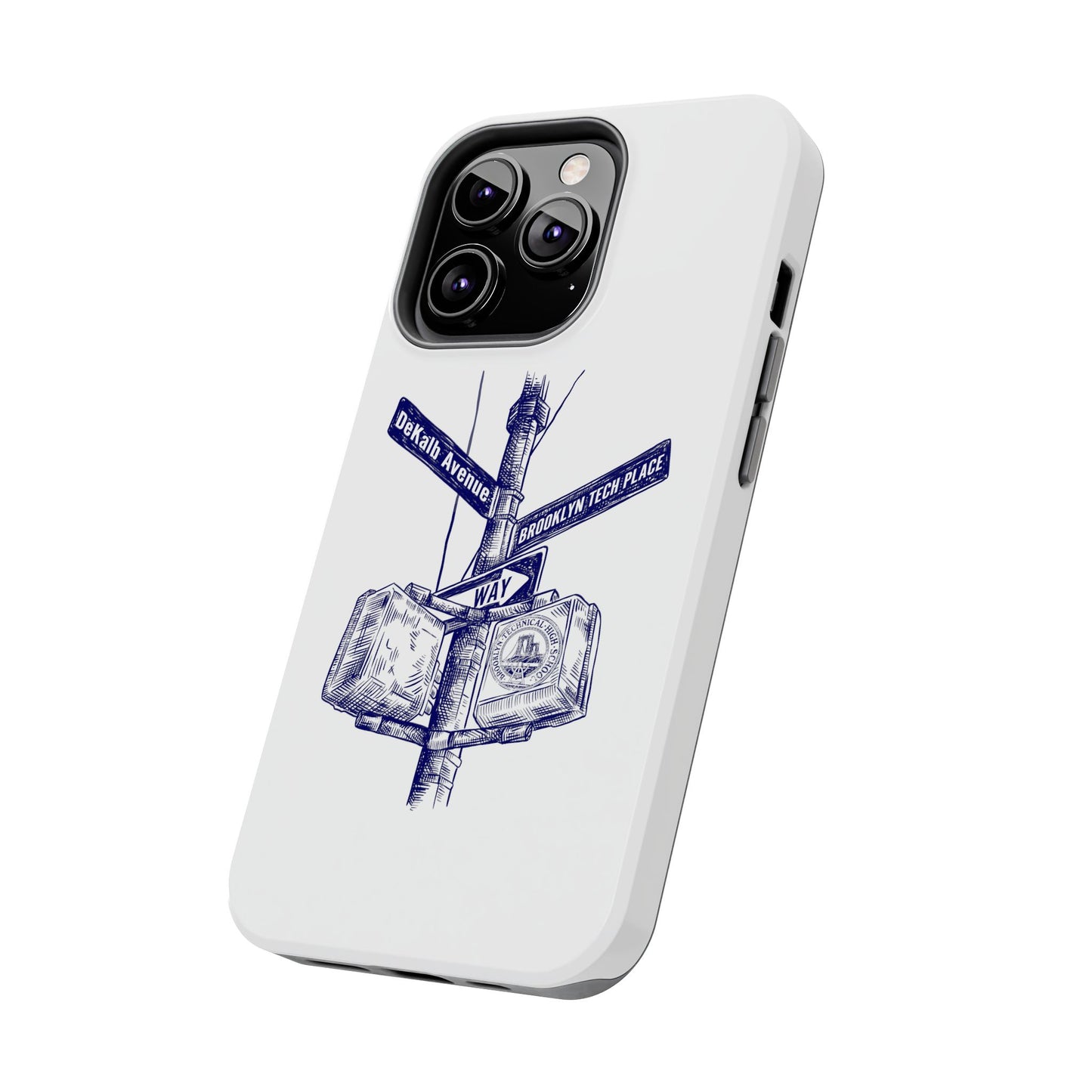 Dekalb Ave & Brooklyn Tech Place - Tough Phone Cases - White