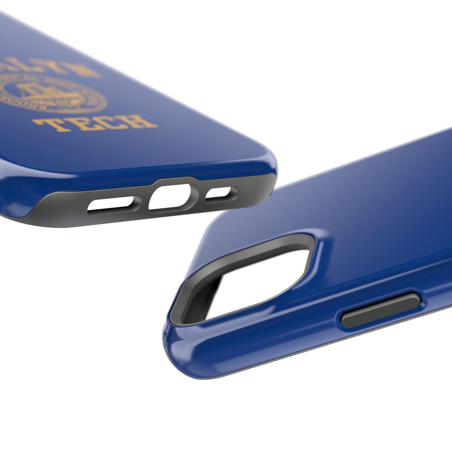 Brooklyn Tech Classic Logo - Impact-Resistant Phone Cases - Iphone Or Samsung - Navy With Gold Graphic