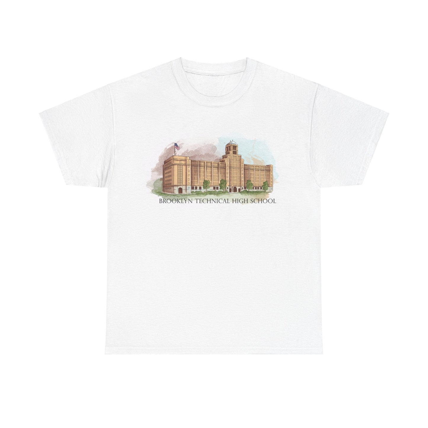 Boutique - Tech Building In Color W/o Map - Men's Heavy Cotton T-Shirt