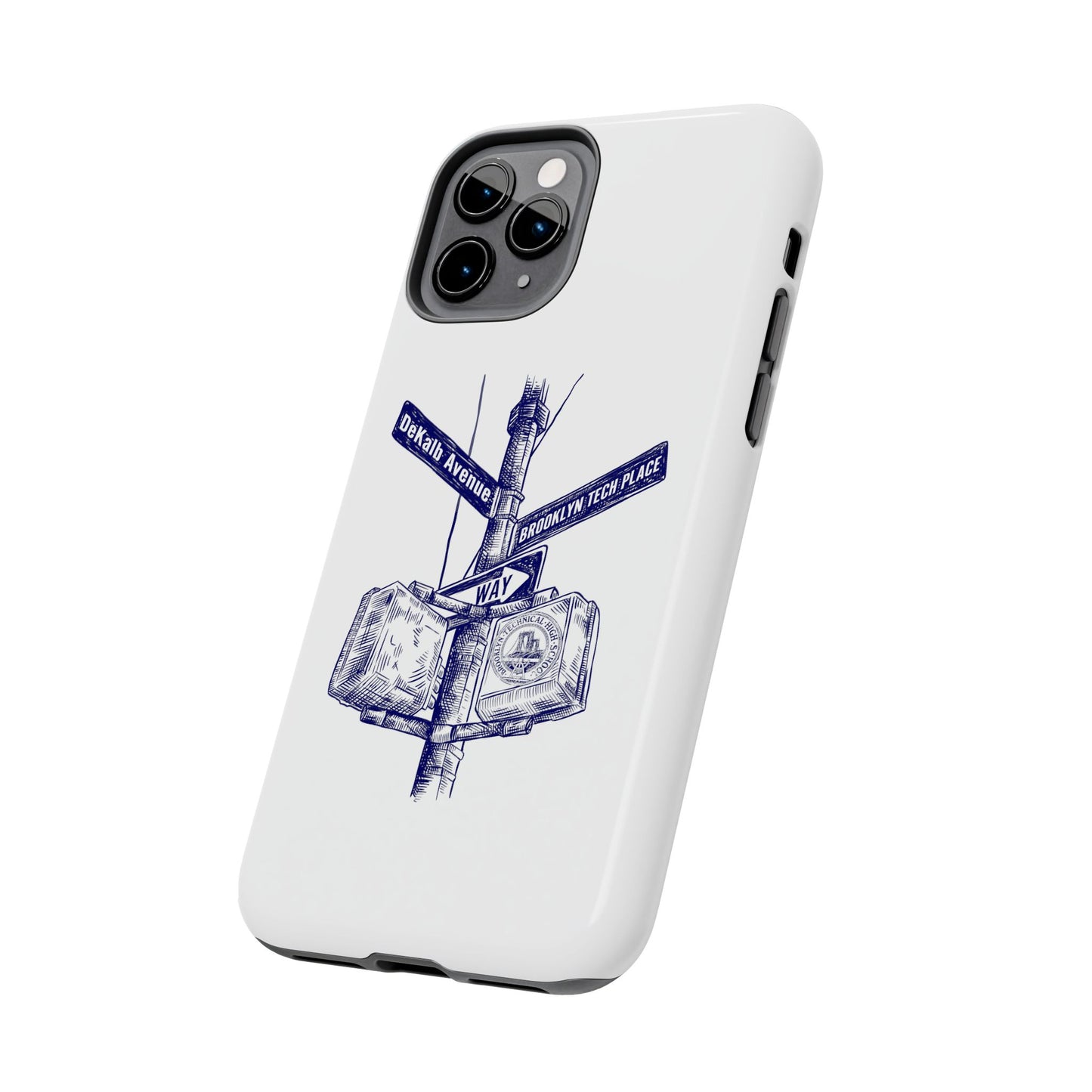 Dekalb Ave & Brooklyn Tech Place - Tough Phone Cases - White